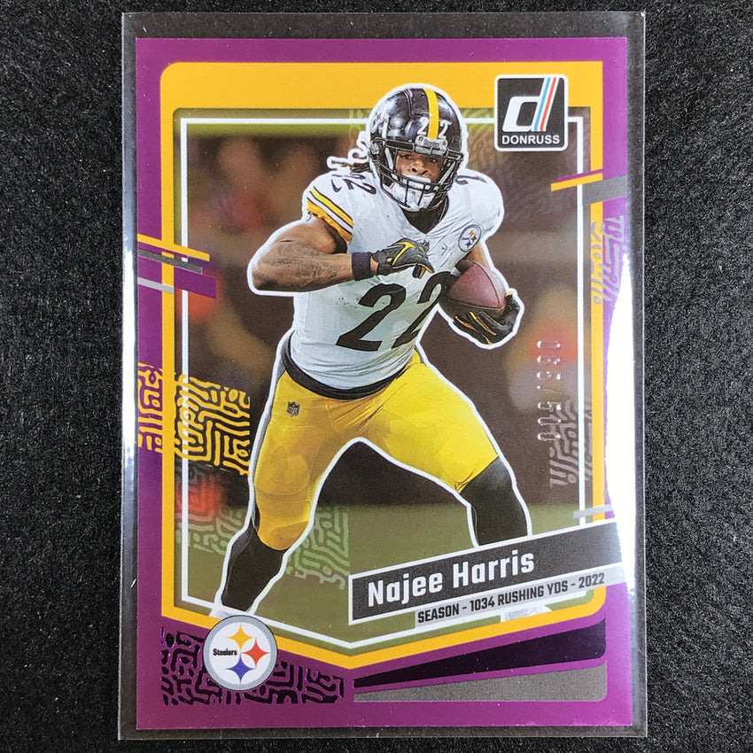2023 Donruss Football Najee Harris Base Season Stat Line 65/500