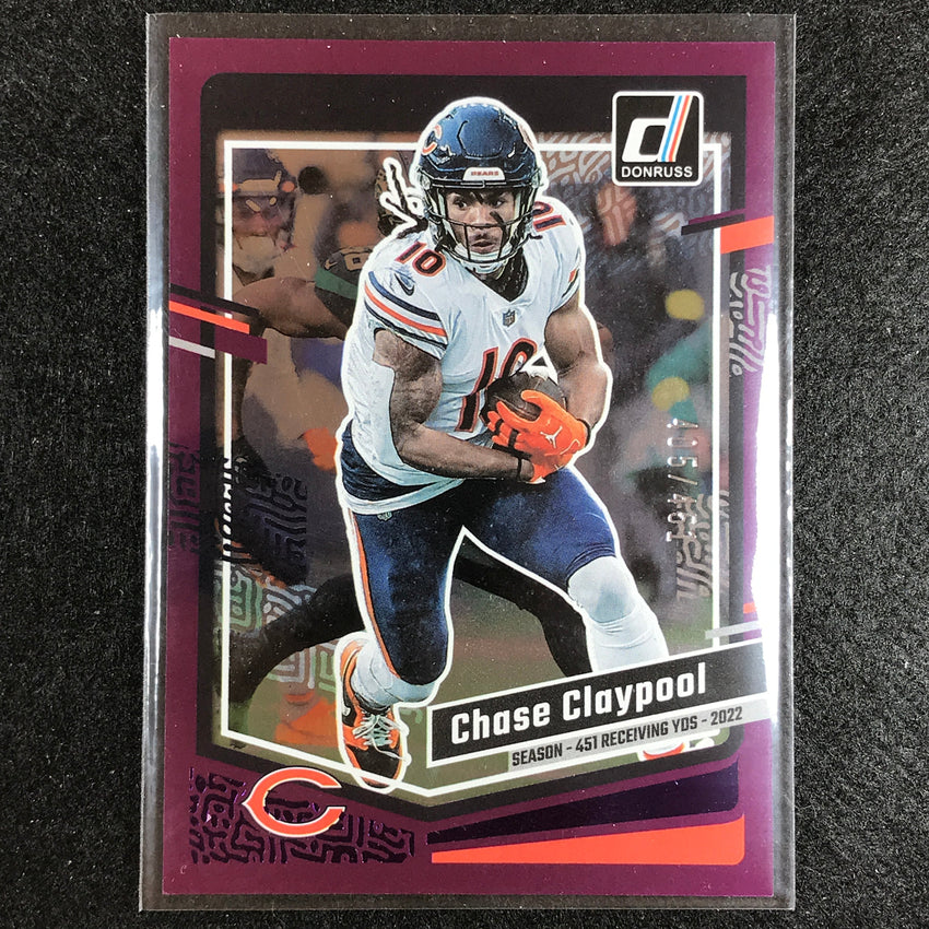 2023 Donruss Football Chase Claypool Base Season Stat Line 405/451