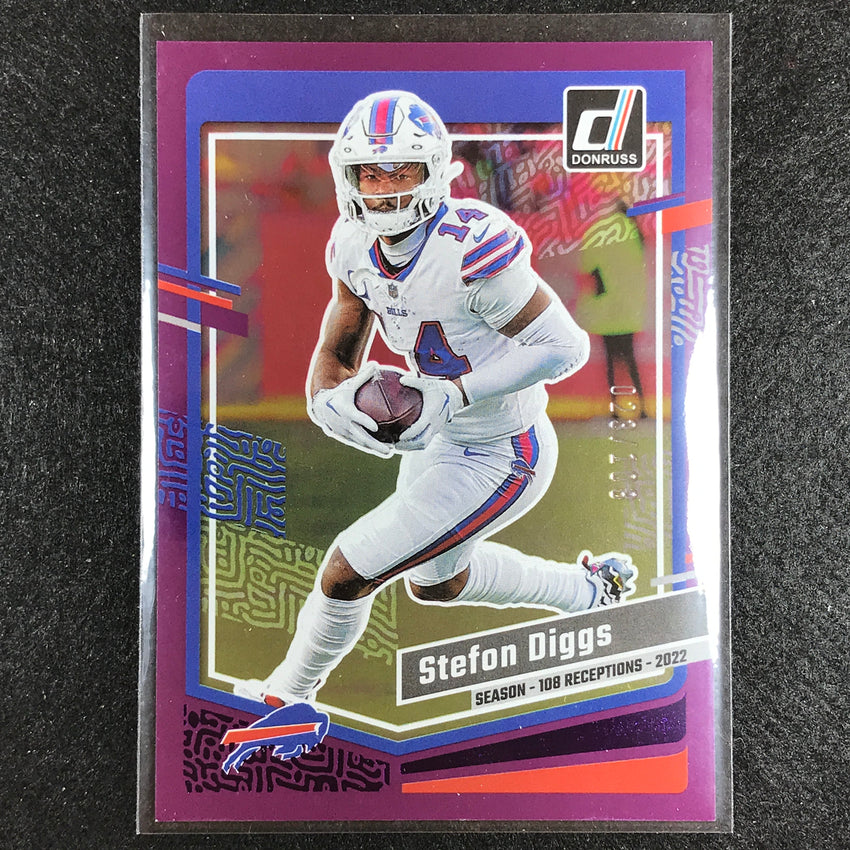 2023 Donruss Football Stefon Diggs Base Season Stat Line 23/108
