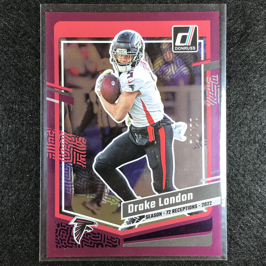 2023 Donruss Football Drake London Base Season Stat Line 12/72