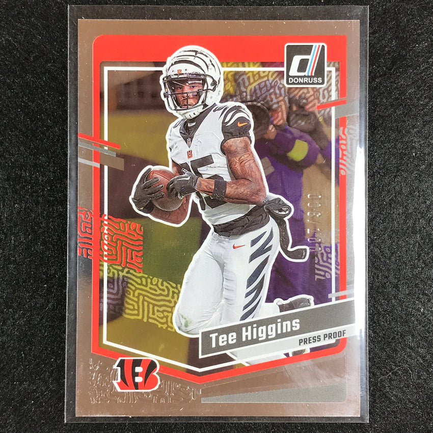 2023 Donruss Football Tee Higgins Base Press Proof Silver 6/100
