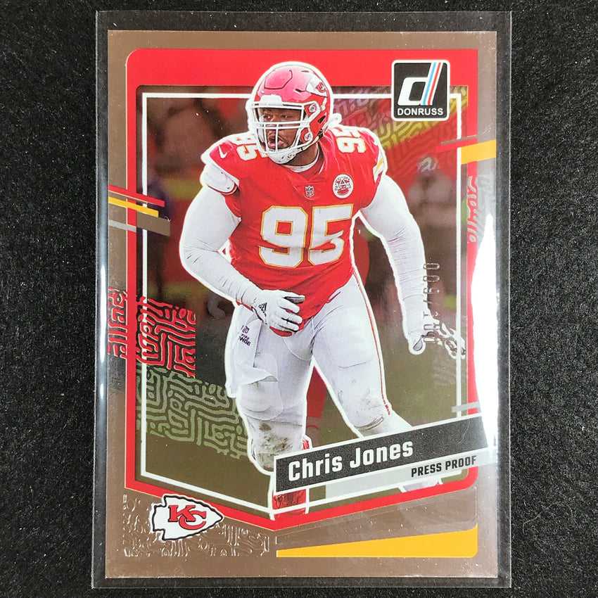 2023 Donruss Football Chris Jones Base Press Proof Silver 9/100
