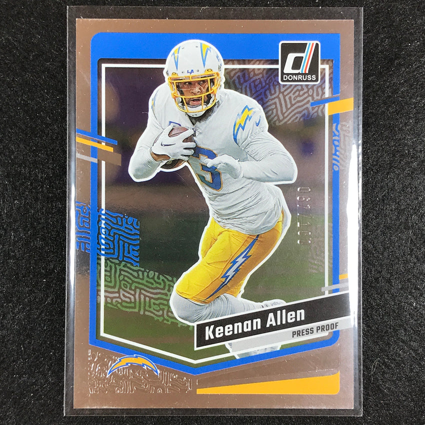 2023 Donruss Football Keenan Allen Base Press Proof Silver 67/100