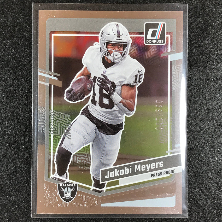 2023 Donruss Football Jakobi Meyers Base Press Proof Silver 39/100