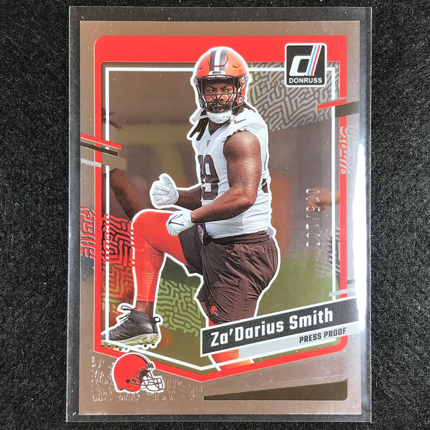 2023 Donruss Football Zadarius Smith Base Press Proof Silver 75/100