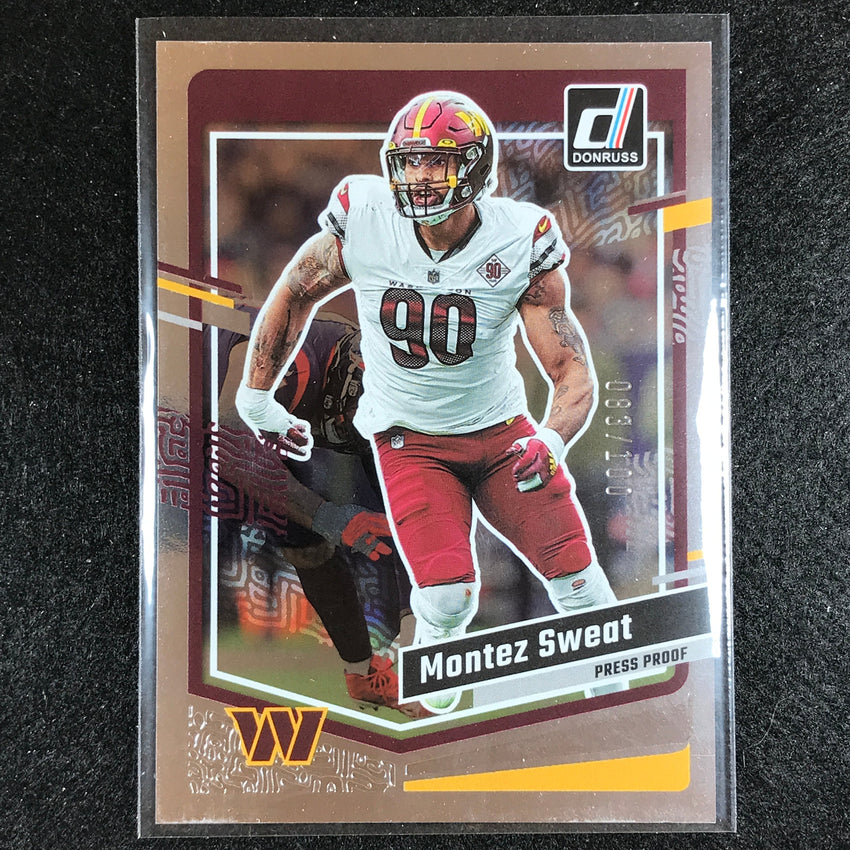 2023 Donruss Football Montez Sweat Base Press Proof Silver 83/100