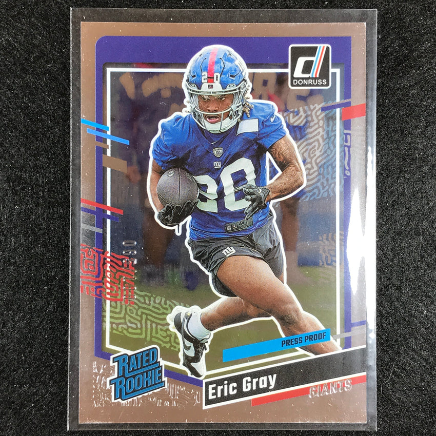 2023 Donruss Football Eric Gay Rated Rookie Base Press Proof Silver 65/100