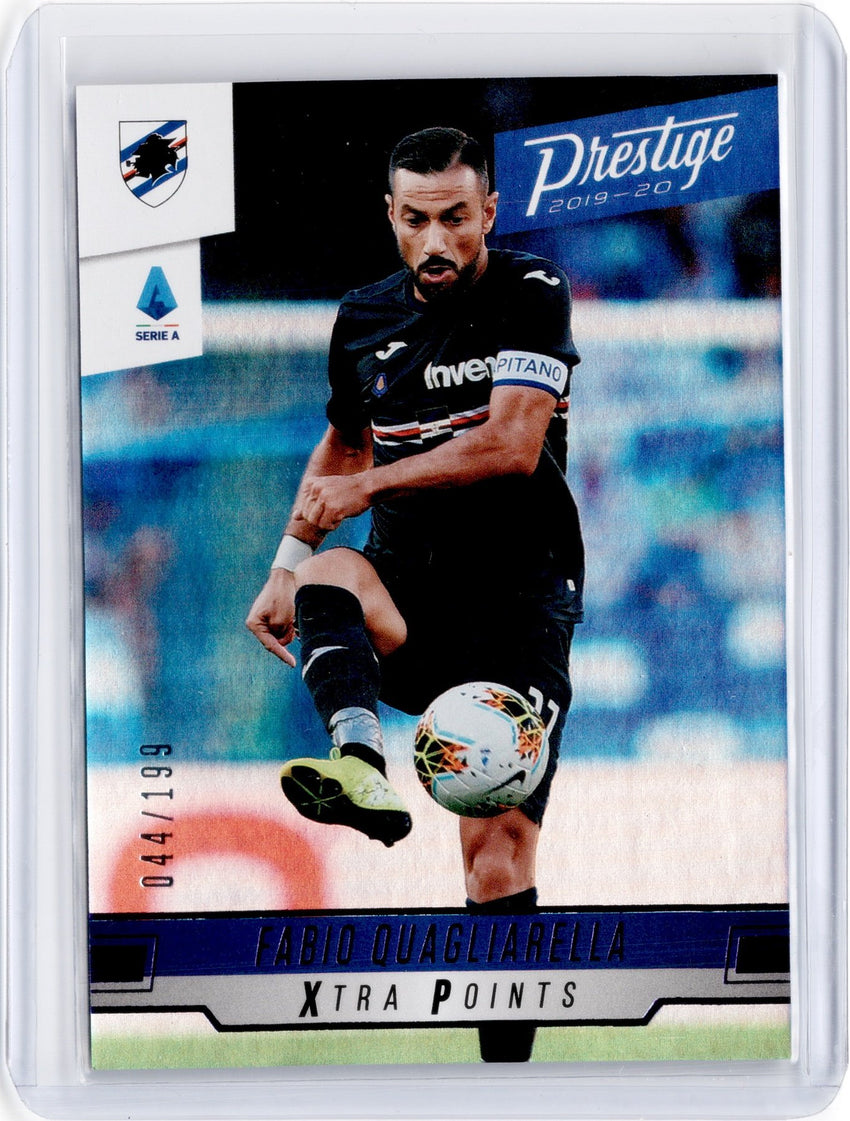 2019-20 Chronicles Soccer FABIO QUAGLIARELLA Prestige Xtra Points Purple 44/199-Cherry Collectables