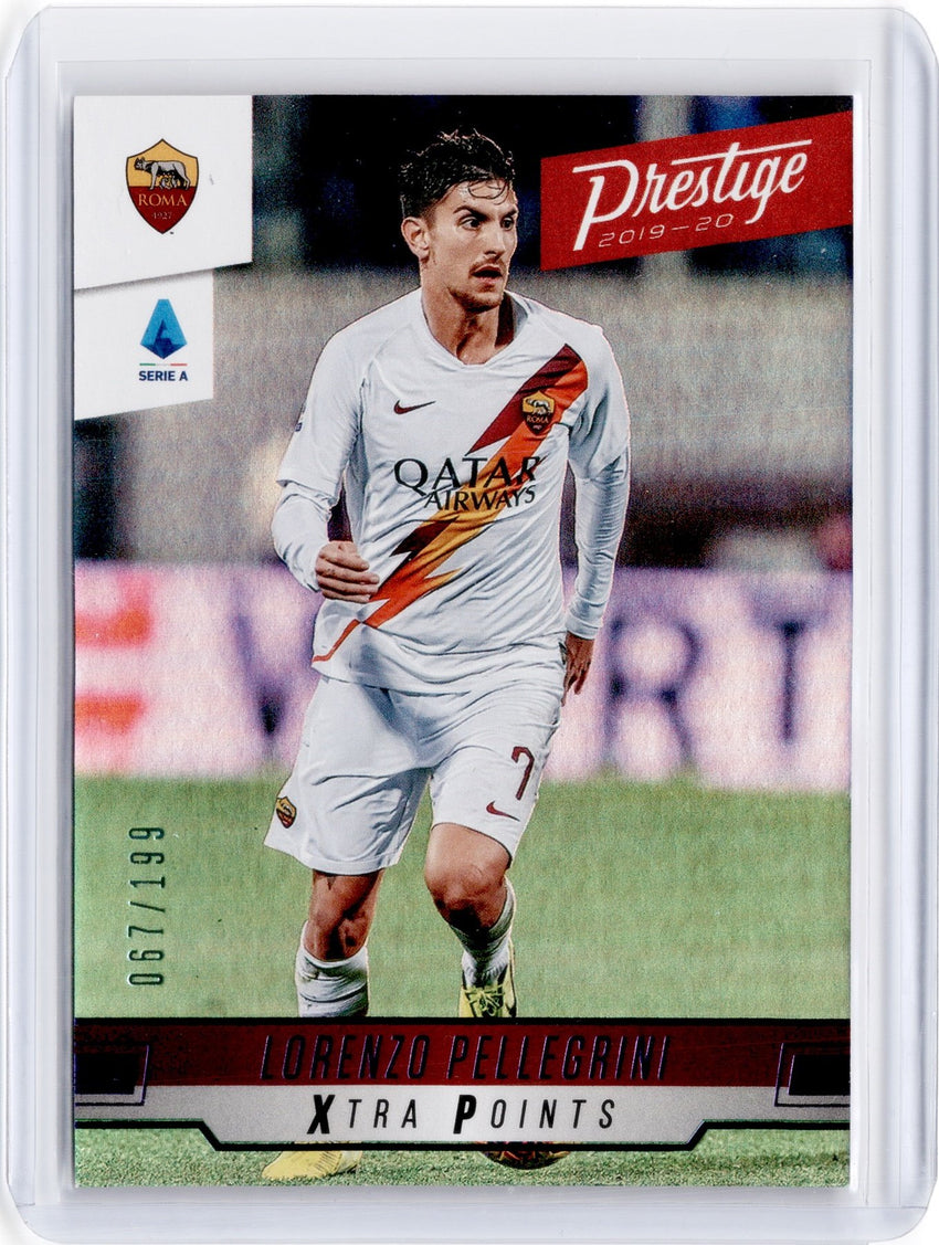 2019-20 Chronicles Soccer LORENZO PELLEGRINI Prestige Xtra Points Purple 67/199-Cherry Collectables