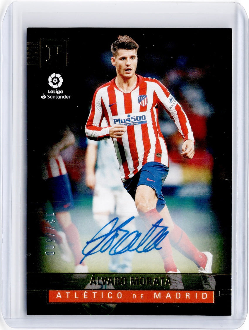2019-20 Chronicles Soccer ALVARO MORATA Gold Auto 127/500-Cherry Collectables