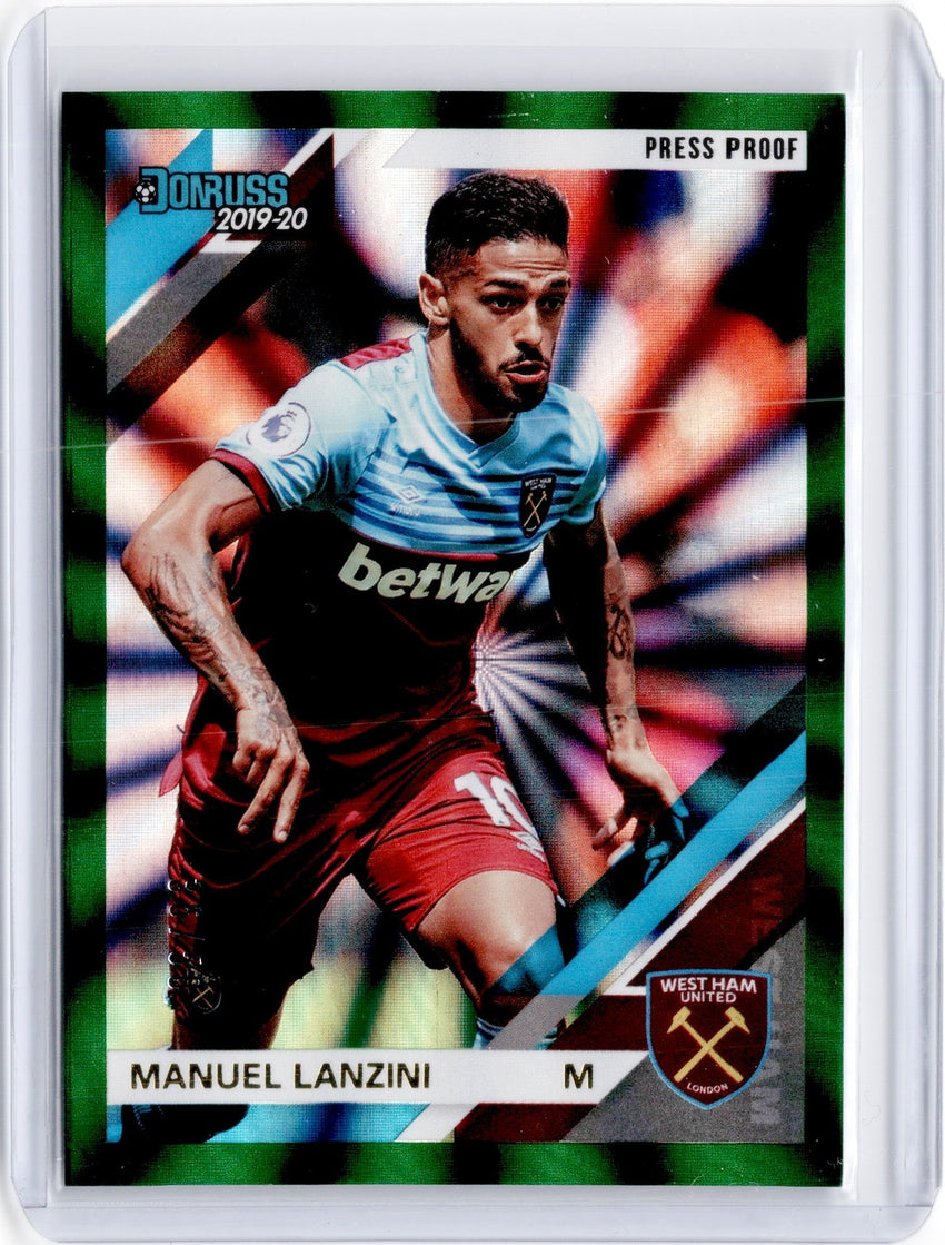 2019-20 Chronicles Soccer MANUEL LANZINI Green Laser 36/50-Cherry Collectables