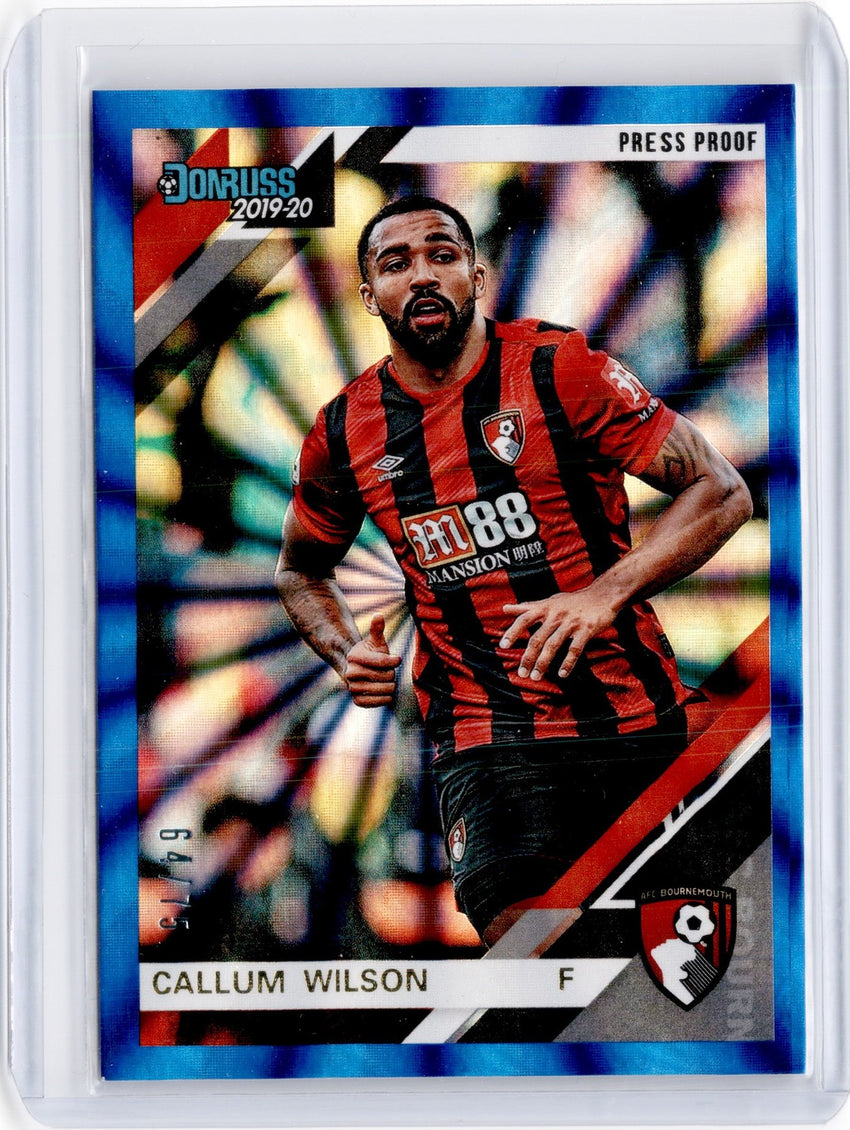 2019-20 Chronicles Soccer CALLUM WILSON Blue Laser 64/75-Cherry Collectables