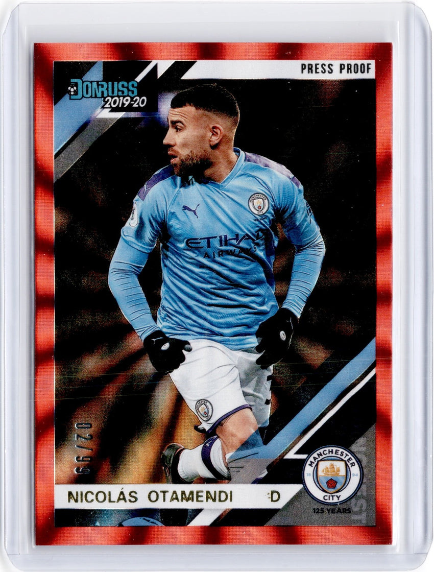2019-20 Chronicles Soccer NICOLAS OTAMENDI Red Laser 2/99-Cherry Collectables