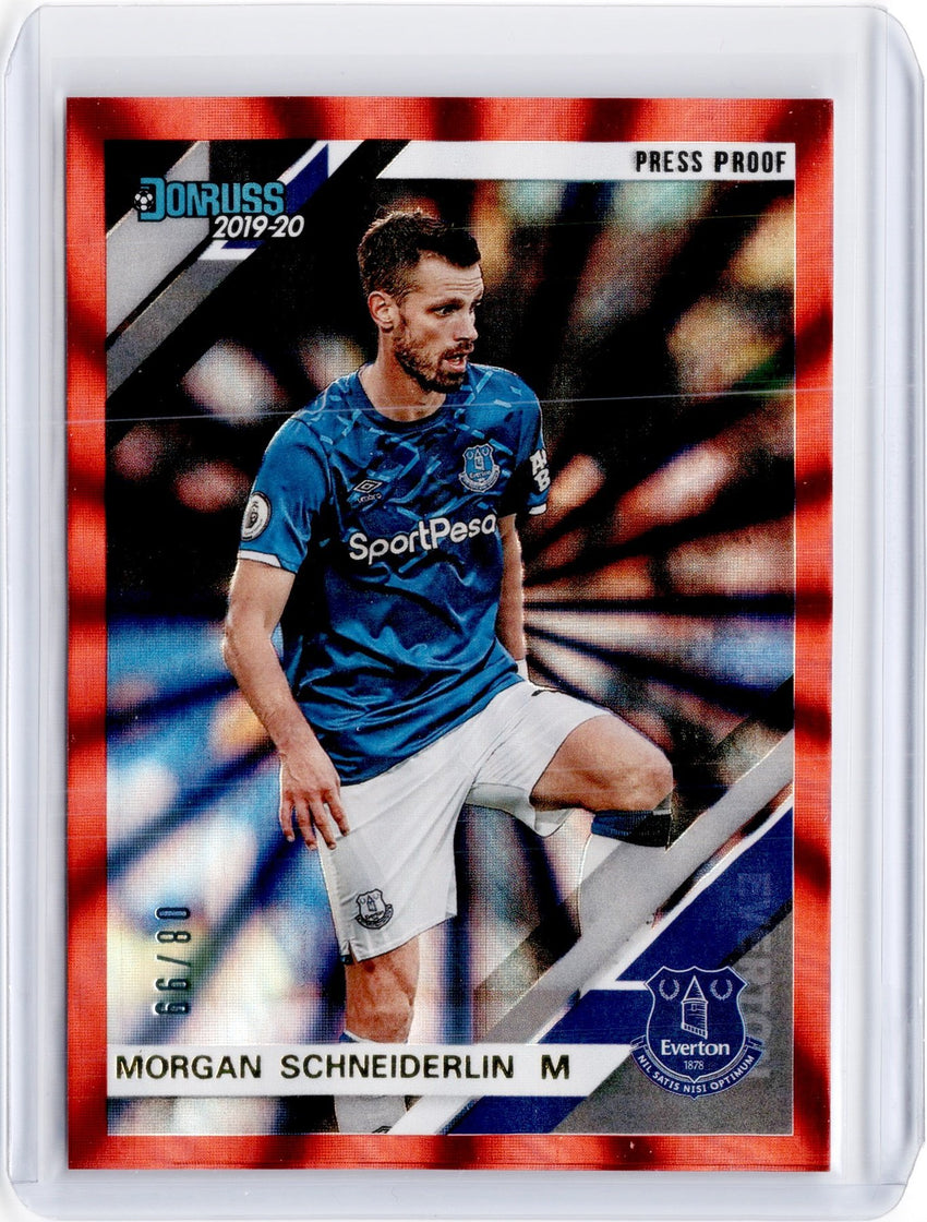 2019-20 Chronicles Soccer MORGAN SCHNEIDERLIN Red Laser 8/99-Cherry Collectables