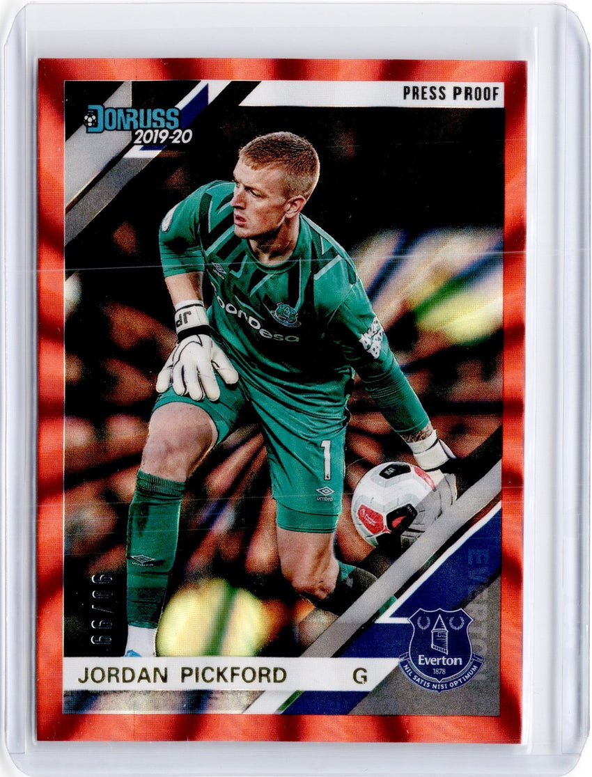 2019-20 Chronicles Soccer JORDAN PICKFORD Red Laser 90/99-Cherry Collectables