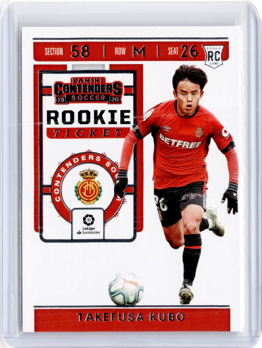 2019-20 Chronicles Soccer TAKEFUSA KUBO Contenders Rookie Ticket #5-Cherry Collectables