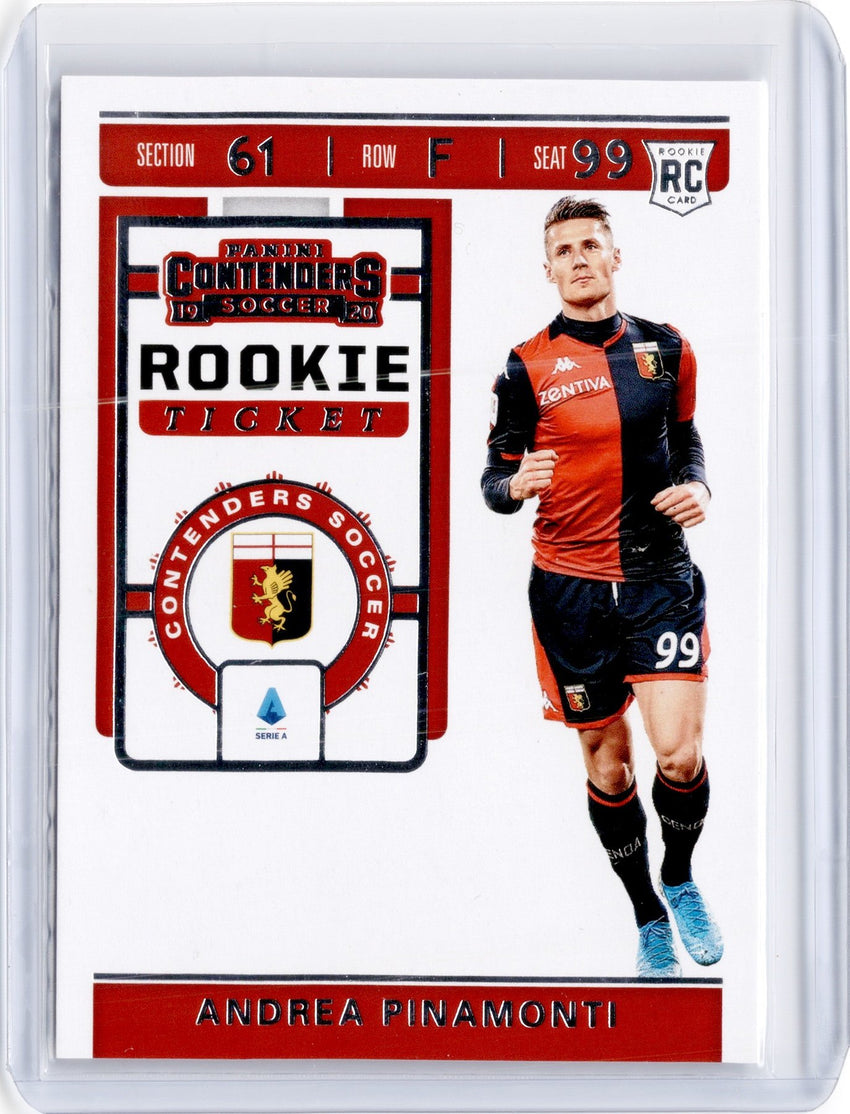 2019-20 Chronicles Soccer ANDREA PINAMONTI Contenders Rookie Ticket #32-Cherry Collectables