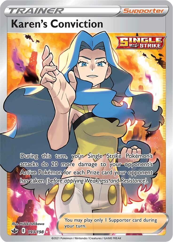 Karen's Conviction - 193/198 - Full Art Ultra Rare Chilling Reign