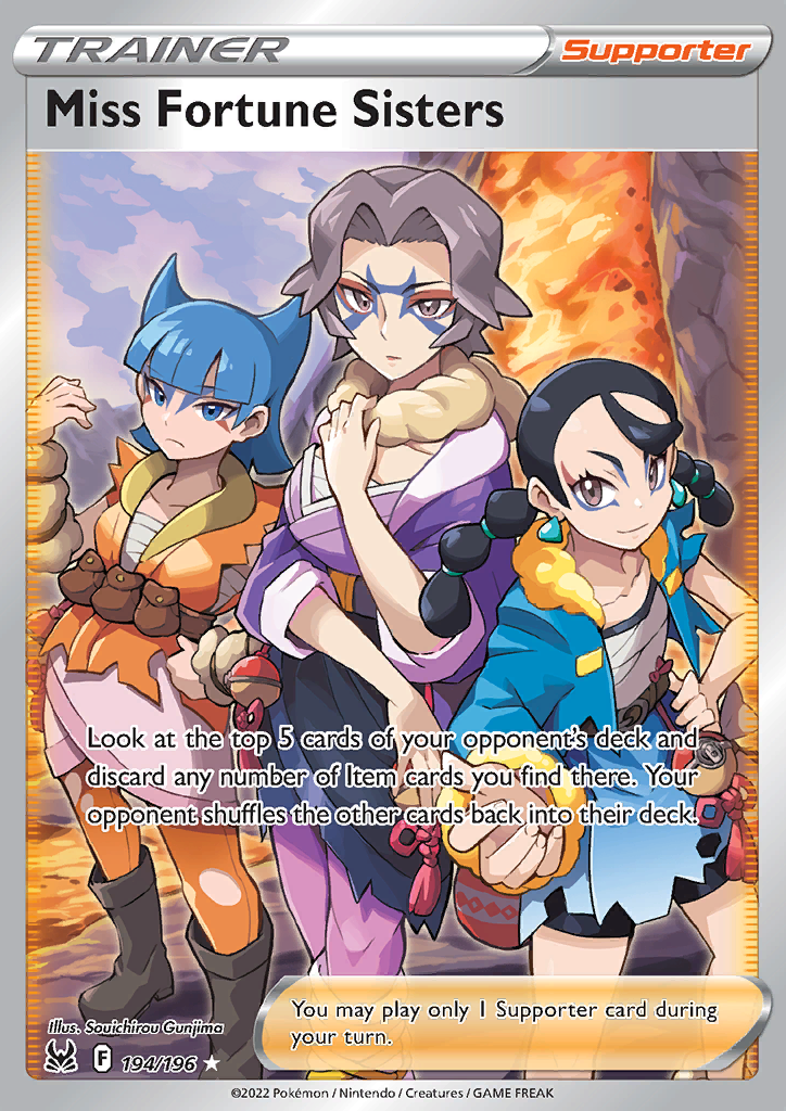 Miss Fortune Sisters - 194/196 - Full Art Ultra Rare Lost Origin