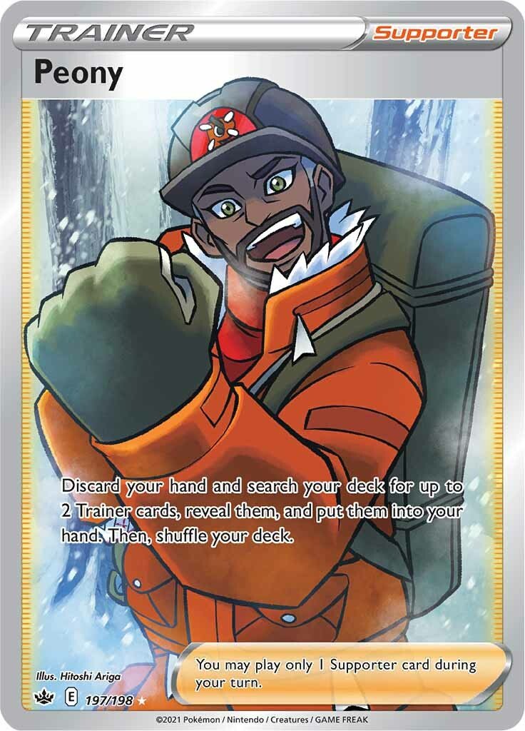 Peony - 197/198 - Full Art Ultra Rare Chilling Reign