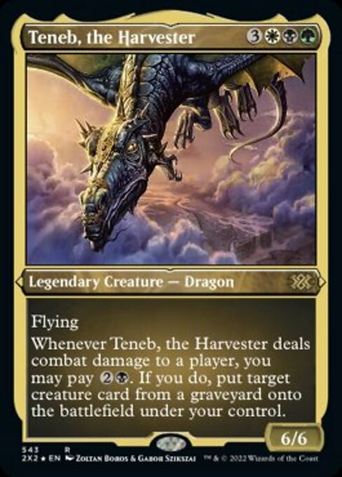 ETCHED FOIL Teneb, the Harvester 543# - Rare Double Masters 2022