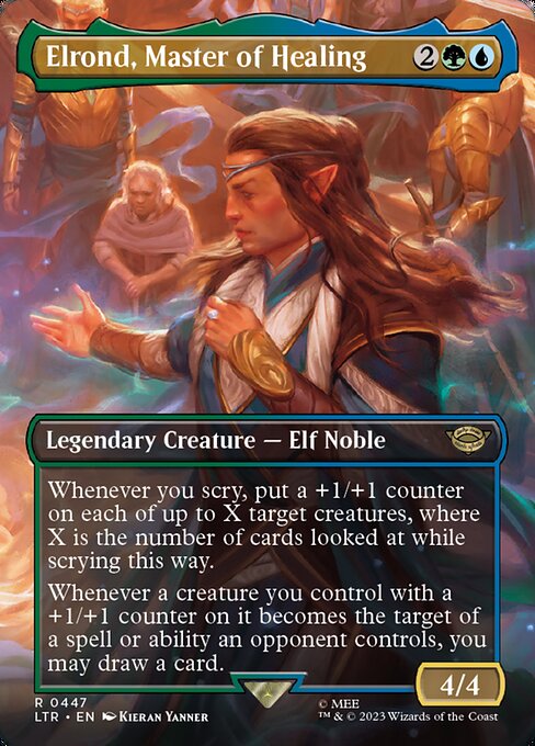BORDERLESS Elrond, Master of Healing #447  - Rare Lord of the Rings: Tales of Middle-Earth