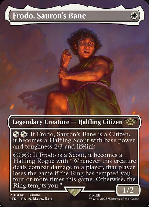 BORDERLESS Frodo, Sauron's Bane #448  - Rare Lord of the Rings: Tales of Middle-Earth