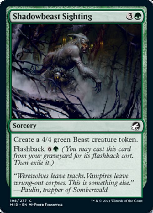198Shadowbeast Sighting 198/277 Common - Midnight Hunt