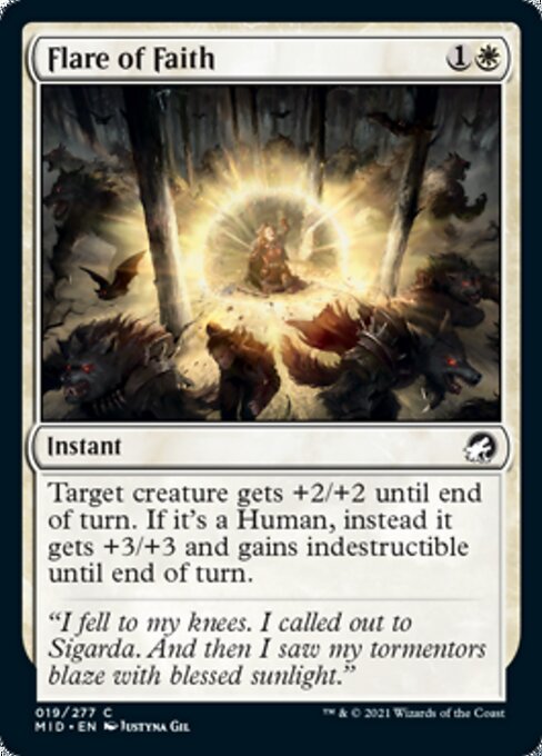 19Flare of Faith 19/277 Common - Midnight Hunt