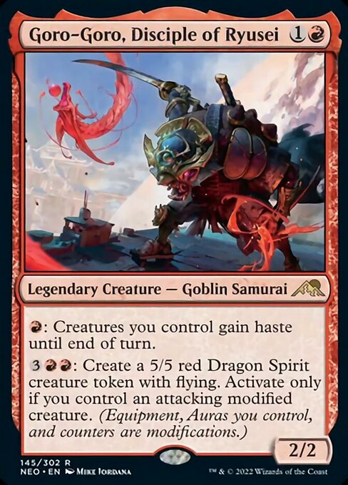 Goro-Goro, Disciple of Ryusei 145/302 -  Kamigawa Neon Dynasty RARE