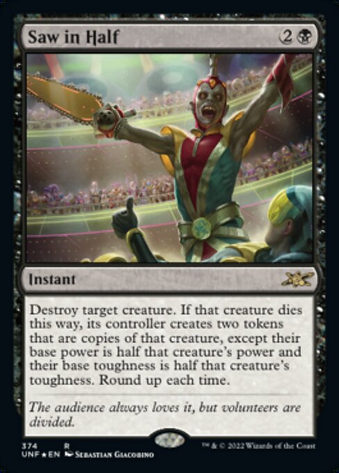 GALAXY FOIL Saw in Half #374 - Rare Unfinity