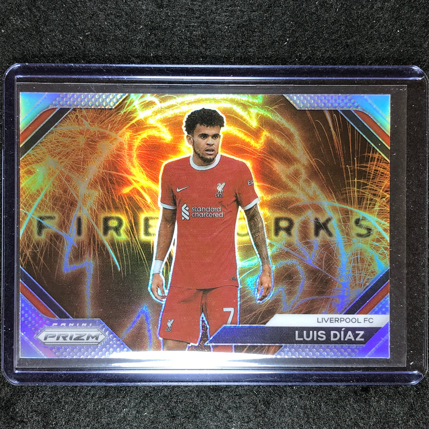 2023-24 Prizm Epl Luis Diaz Fireworks Silver Prizm No 5