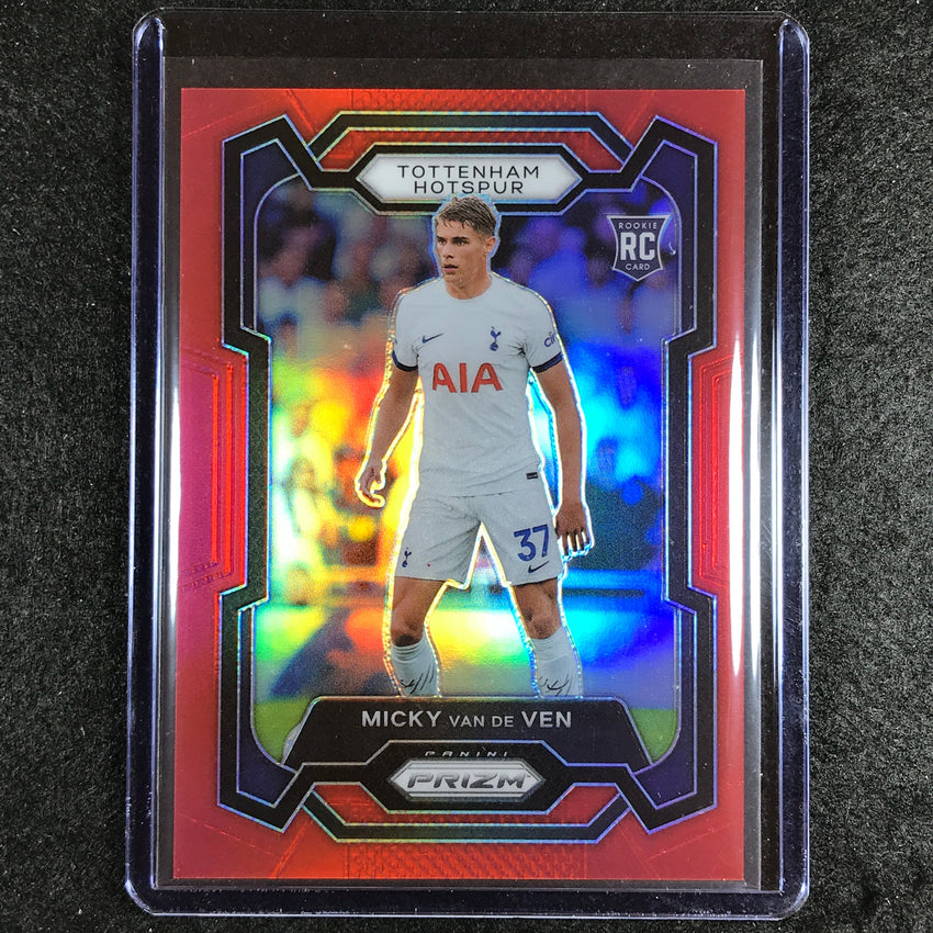 2023-24 Prizm Epl Micky Van De Ven Rookie Base Red 4/199 No 126