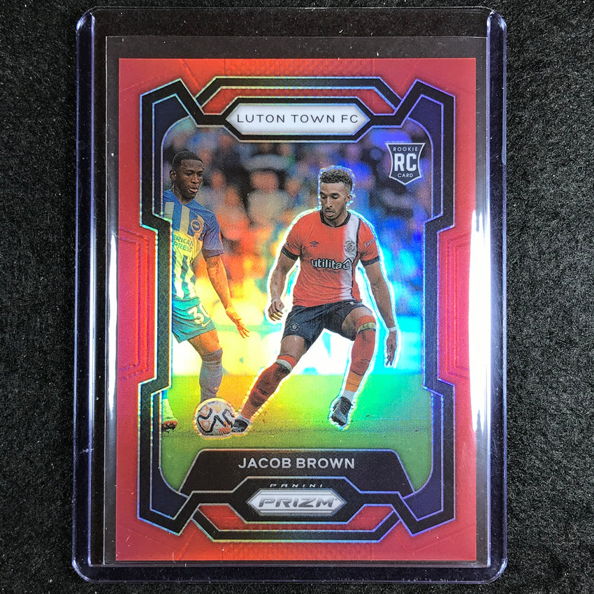 2023-24 Prizm Epl Jacob Brown Rookie Base Red 100/199 #294