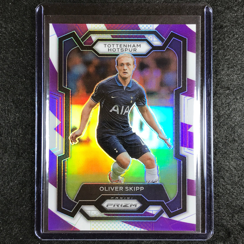 2023-24 Prizm Epl Oliver Skipp Base Purple And White Stripes 57/92 No 121