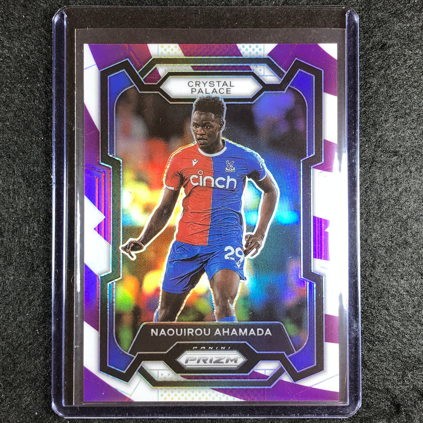 2023-24 Prizm Epl Naouirou Ahamada Base Purple And White Stripes 37/92 #175