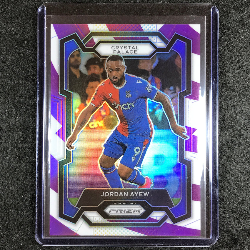 2023-24 Prizm Epl Jordan Ayew Base Purple And White Stripes 50/92 #180