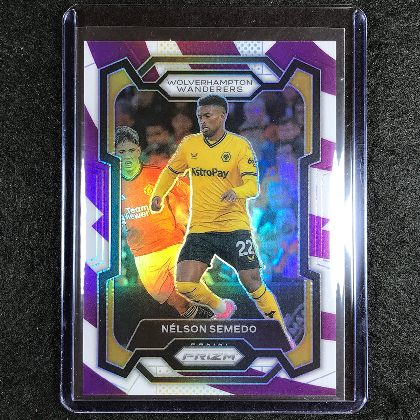 2023-24 Prizm Epl Nelson Semedo Base Purple And White Stripes 38/92 #202