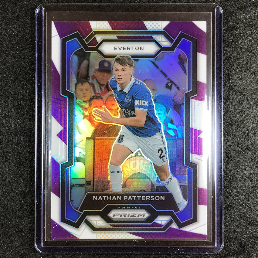 2023-24 Prizm Epl Nathan Patterson Base Purple And White Stripes 3/92 #264