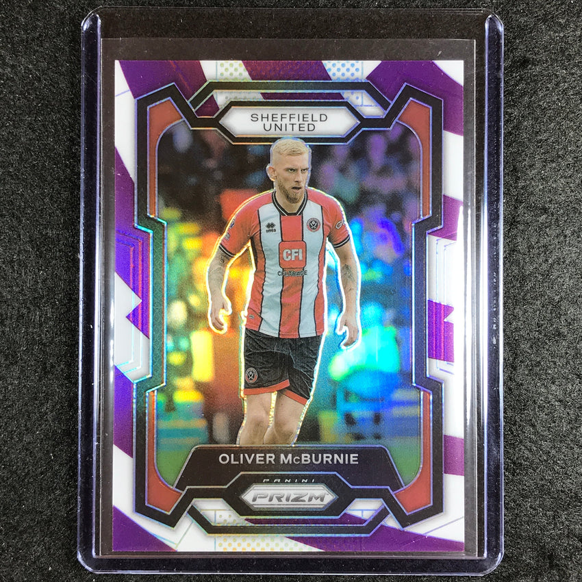 2023-24 Prizm Epl Oliver Mcburnie Base Purple And White Stripes 57/92 #279