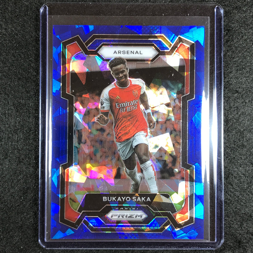 2023-24 Prizm Epl Bukayo Saka Base Blue Ice 73/75 No 27