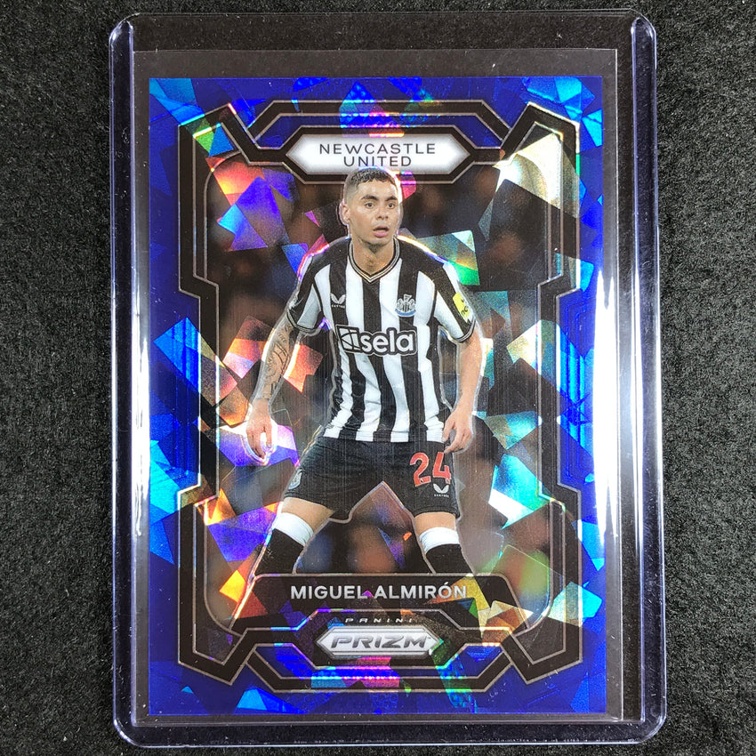 2023-24 Prizm Epl Miguel Almiron Base Blue Ice 34/75 No 65