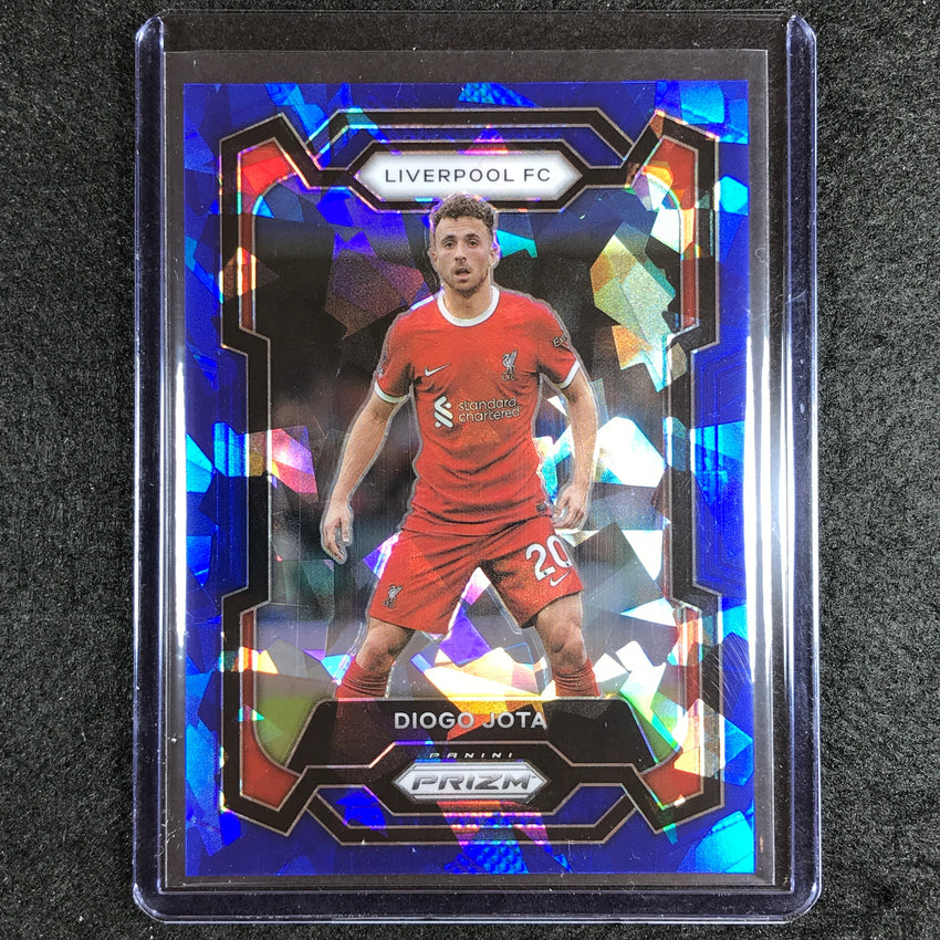 2023-24 Prizm Epl Diogo Jota Base Blue Ice 14/75 No 74