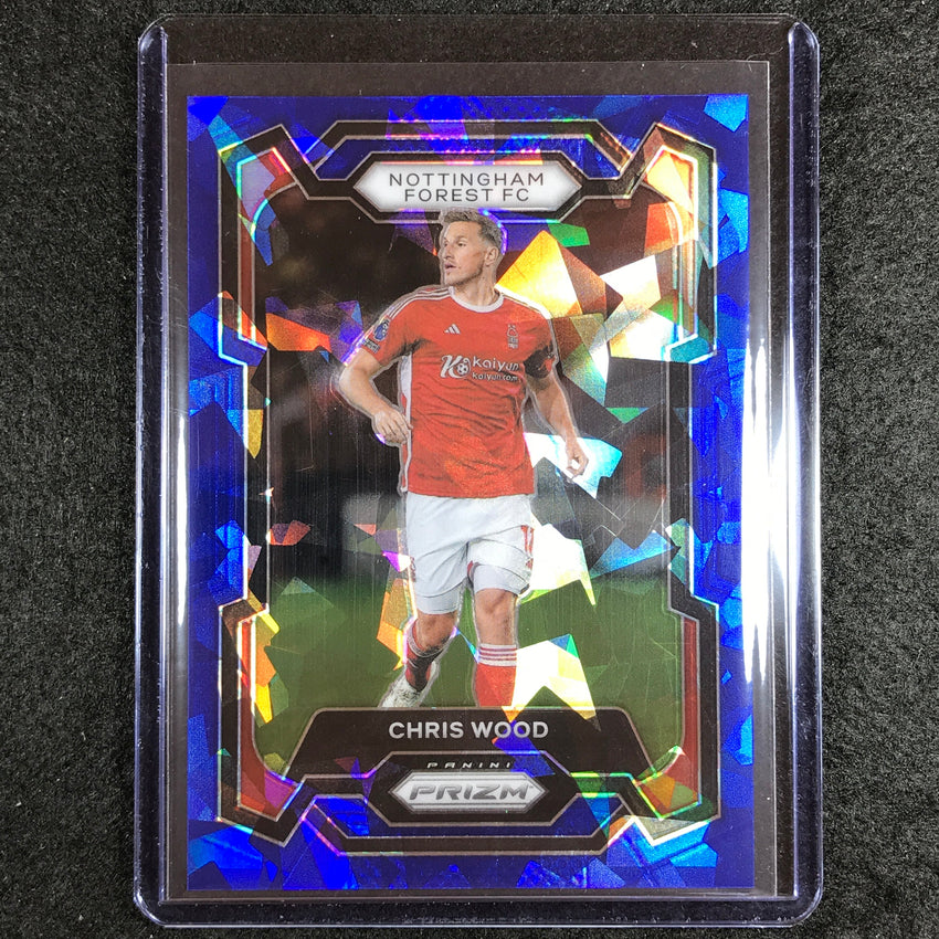 2023-24 Prizm Epl Chris Wood Base Blue Ice 9/75 No 249