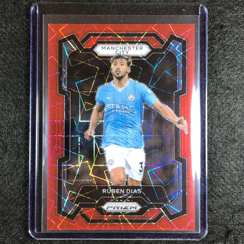 2023-24 Prizm Epl Ruben Dias Base Red Lazer 17/49 No 15
