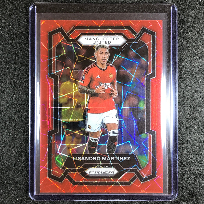 2023-24 Prizm Epl Lisandro Martinez Base Red Lazer 12/49 No 40