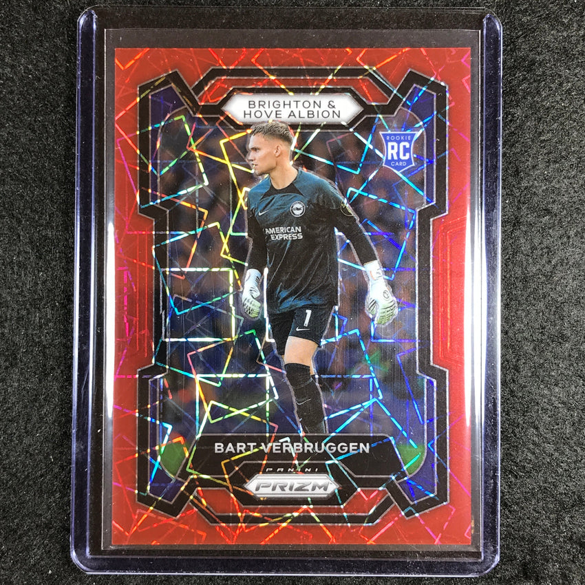 2023-24 Prizm Epl Bart Verbruggen Rookie Base Red Lazer 23/49 #102