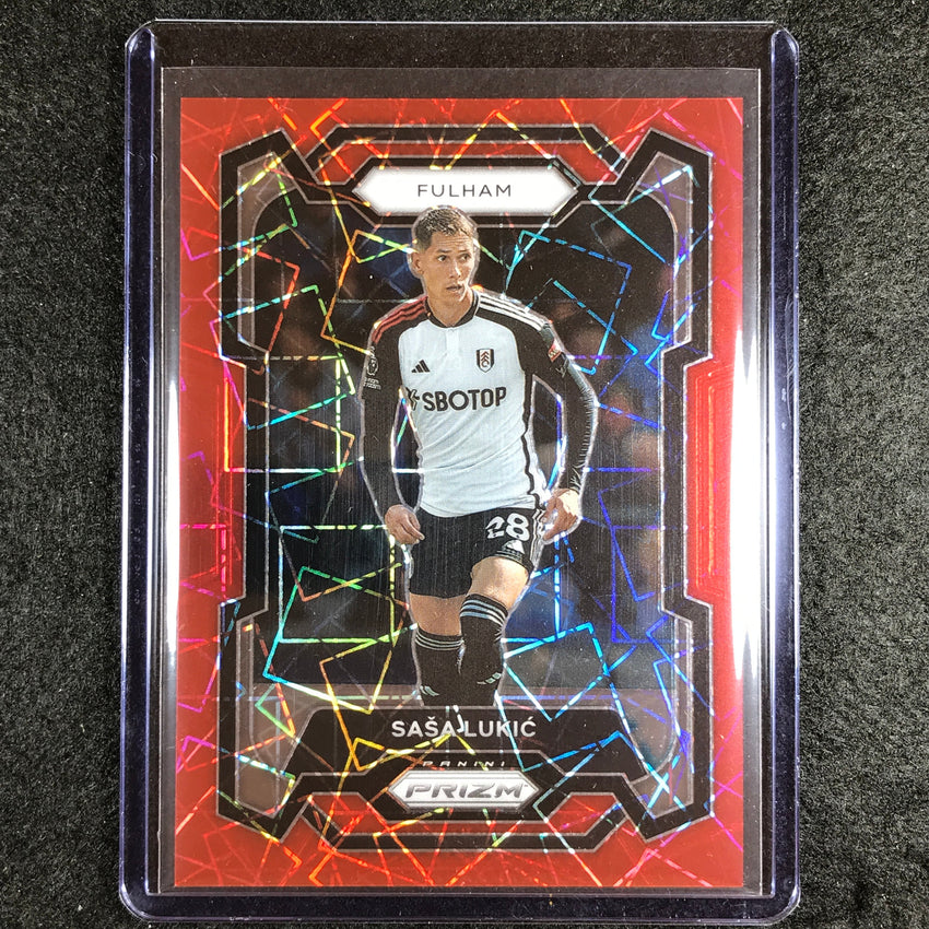 2023-24 Prizm Epl Sasa Lukic Base Red Lazer 28/49 #164