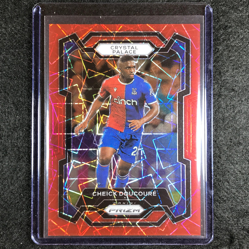2023-24 Prizm Epl Cheick Doucoure Base Red Lazer 38/49 #178