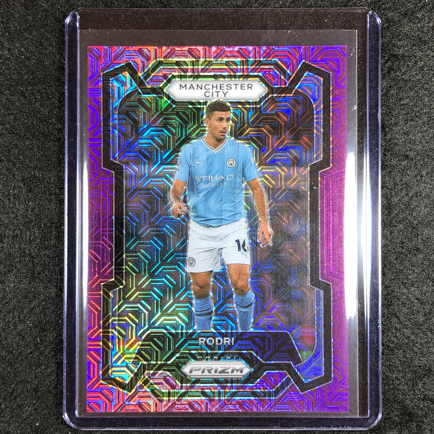 2023-24 Prizm Epl Rodri Base Purple Mojo 4/25 No 5
